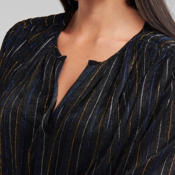 Anthropologie See U Soon Black Sparkle Multicoloured Blouse - Size XS - Picture 3 of 16